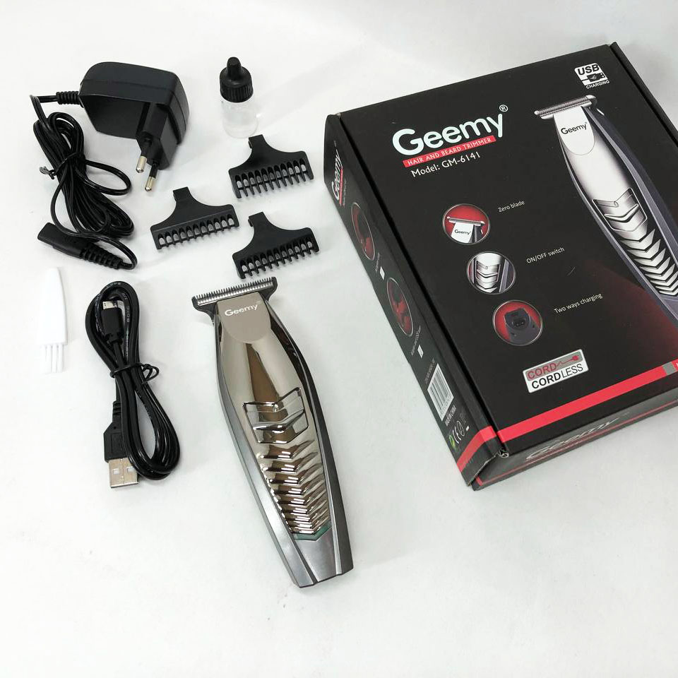 Машинка для стрижки GEMEI GM-6141, подстригательная машинка, профессиональная электробритва - Зображення 10