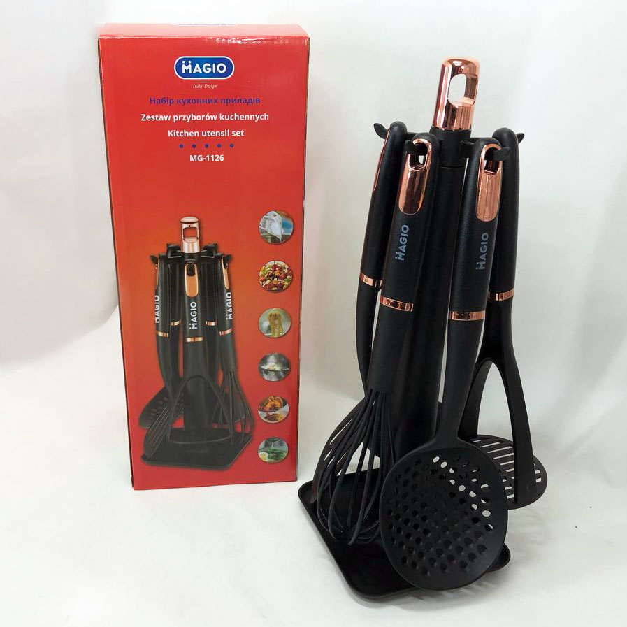 Набір кухонних приладів Magio MG-1126 з силікону та нейлону - Зображення 5