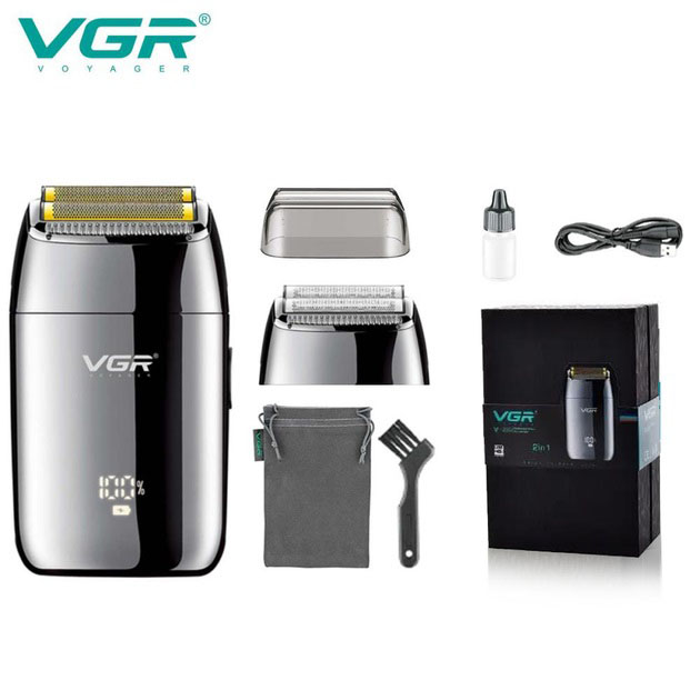 Бездротовий шейвер VGR V-399 SILVER для бороди та обличчя