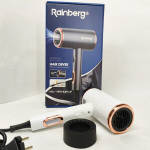 Фен Rainberg RB-2260 3 швидкості 3 режиму температури іонізація 1500 Вт білий
