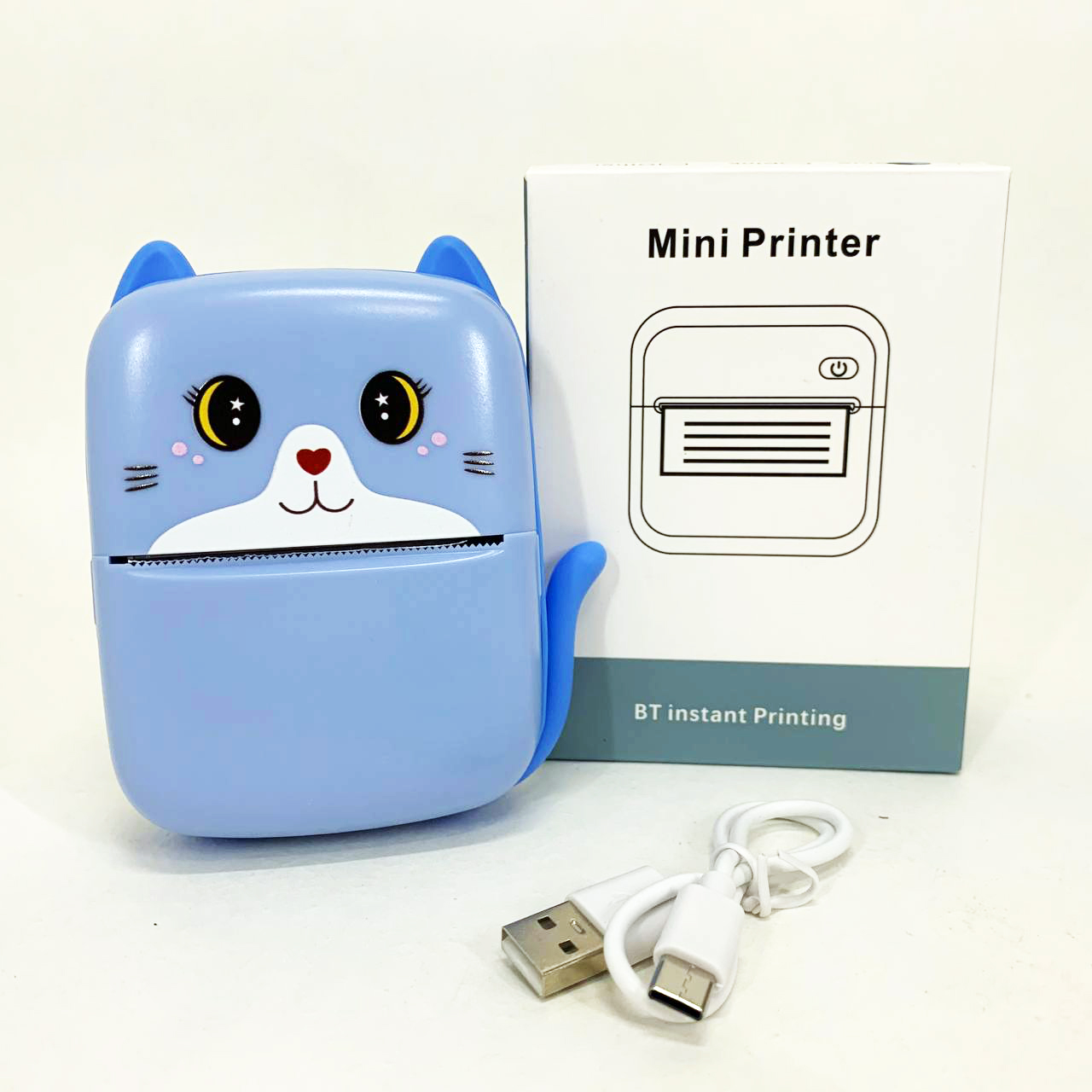 Портативний дитячий термопринтер із Bluetooth A8 Cat міні принтер для телефону Blue - Зображення 6