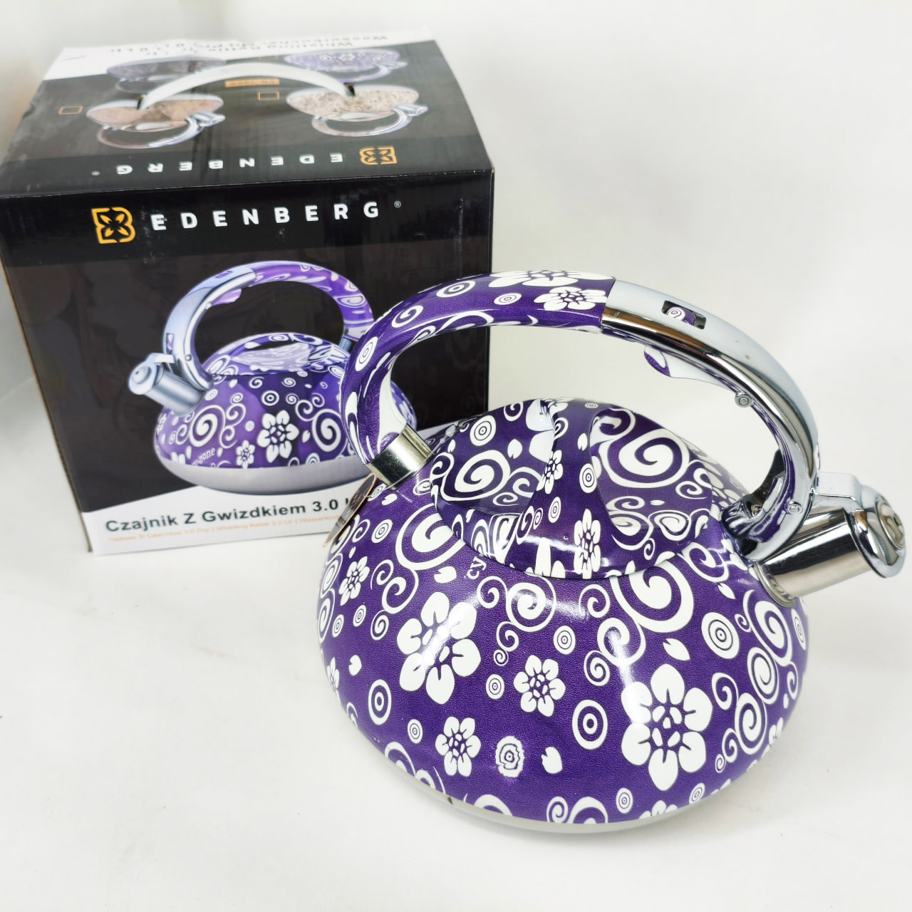 Чайник із свистком Edenberg EB-1959 3 л з капсульним дном Purple - Зображення 5