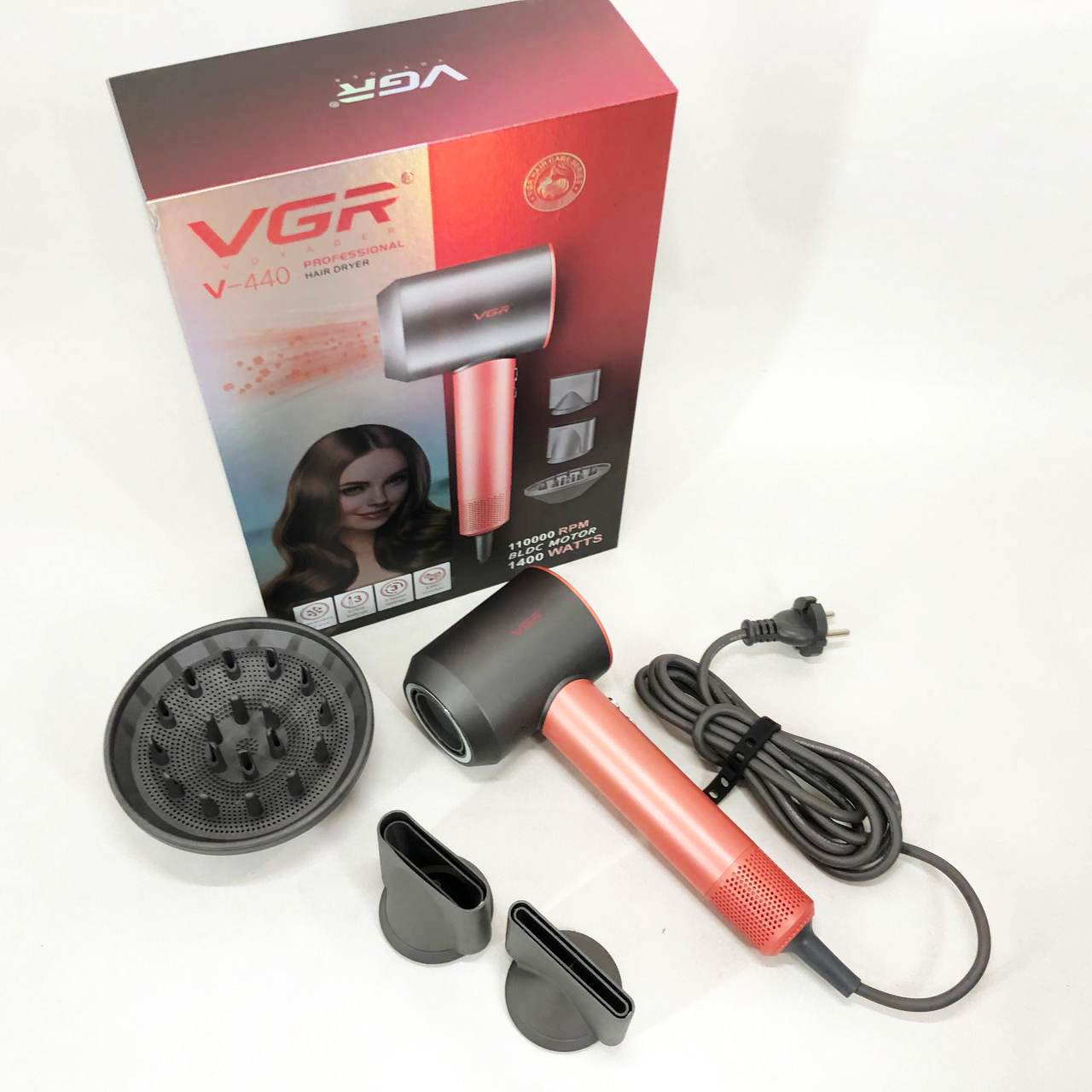 Фен професійний VGR V-440 оранжевий - Зображення 5