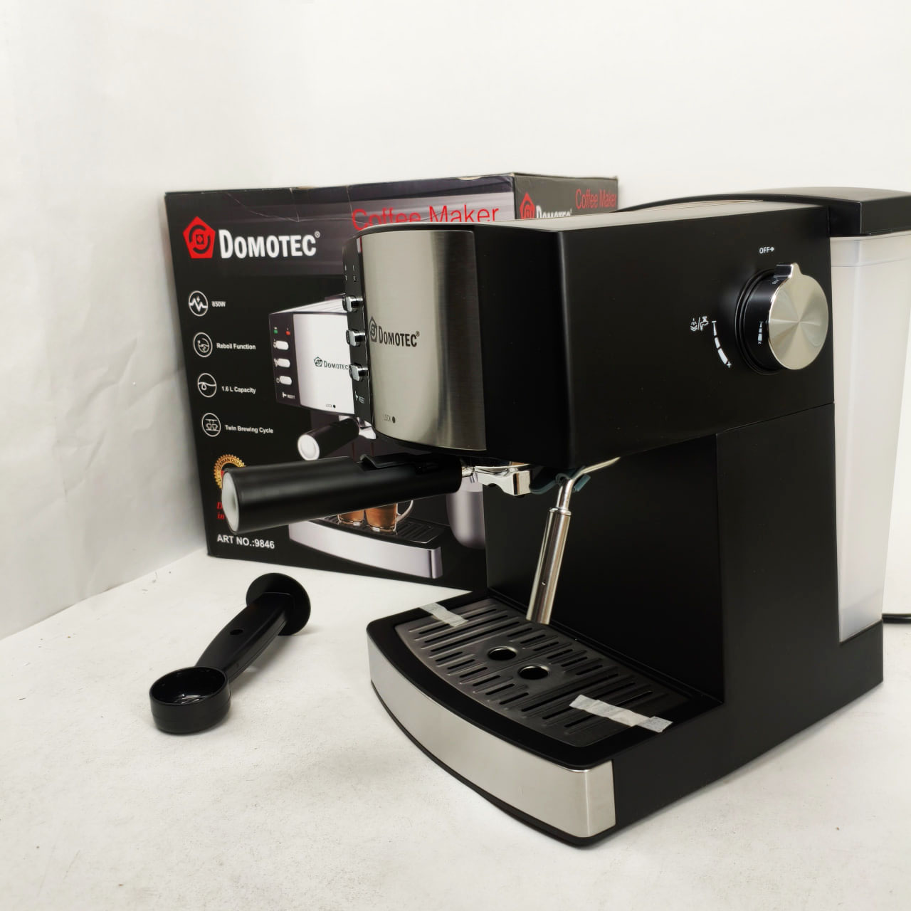 Рожкова кавомашина кавоварка Domotec MS-113 1.6л 15 Бар 850Вт - Зображення 3