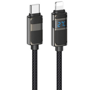 Уцінка Дата кабель Hoco U137 Line with display Type-C to Lightning 27W (1.2m)