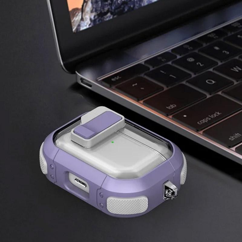 Уцінка Футляр протиударний Locking Button для навушників Airpods Pro - Зображення 2