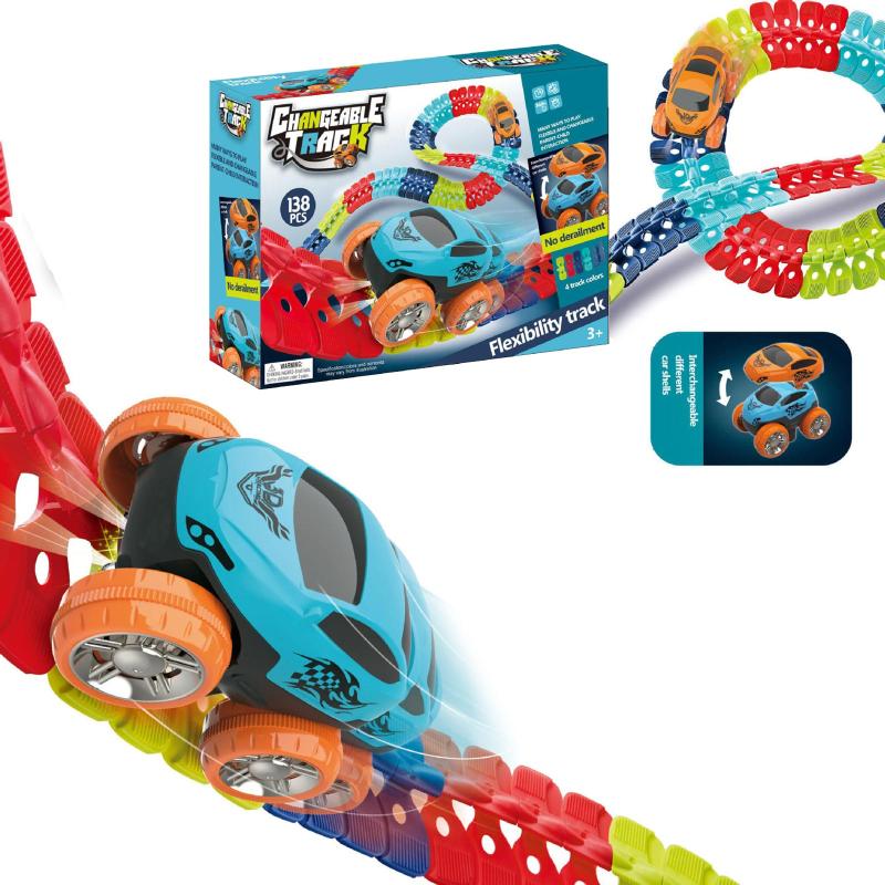 Уцінка Інтерактивний трек з інерційною машинкою SHT 288 Changeable Trak (138pcs/1CAR) - Зображення 2