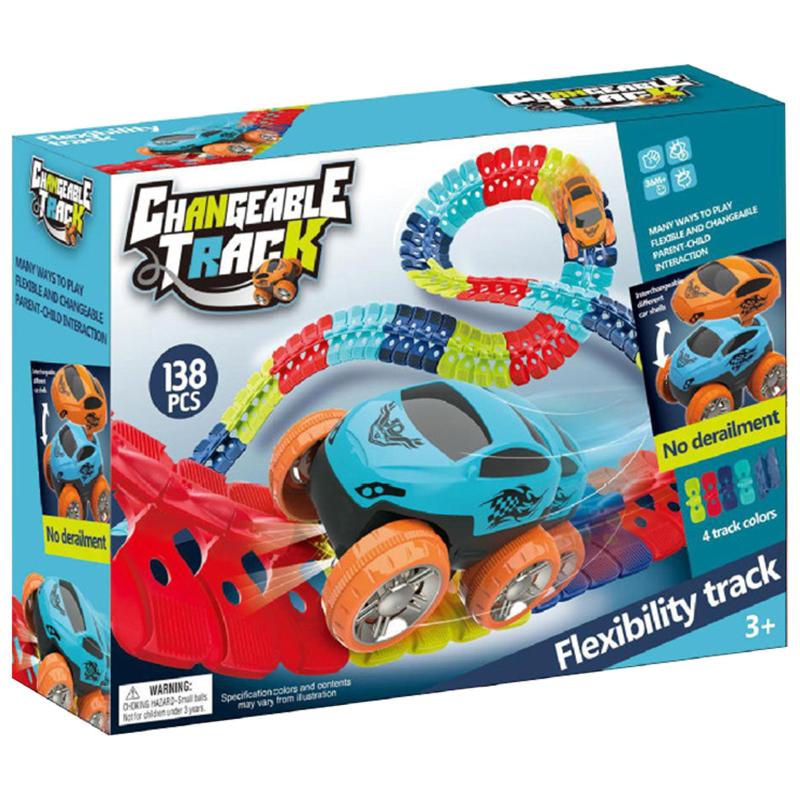 Уцінка Інтерактивний трек з інерційною машинкою SHT 288 Changeable Trak (138pcs/1CAR) - Зображення 3