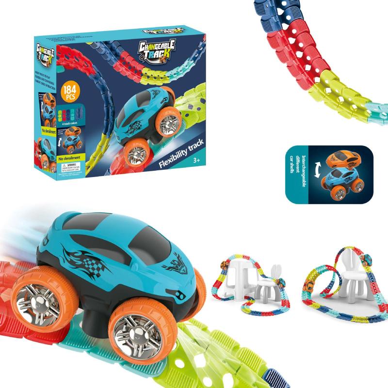 Уцінка Інтерактивний трек з інерційною машинкою SHT 388 Changeable Trak (184pcs/1CAR) - Зображення 2