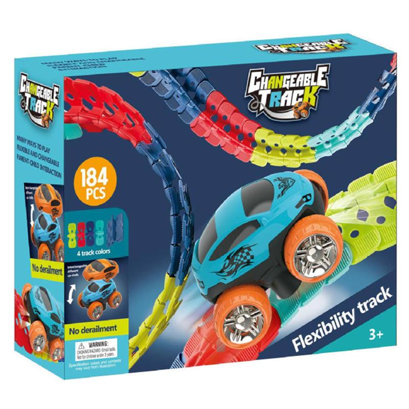 Уцінка Інтерактивний трек з інерційною машинкою SHT 388 Changeable Trak (184pcs/1CAR) - Зображення 3