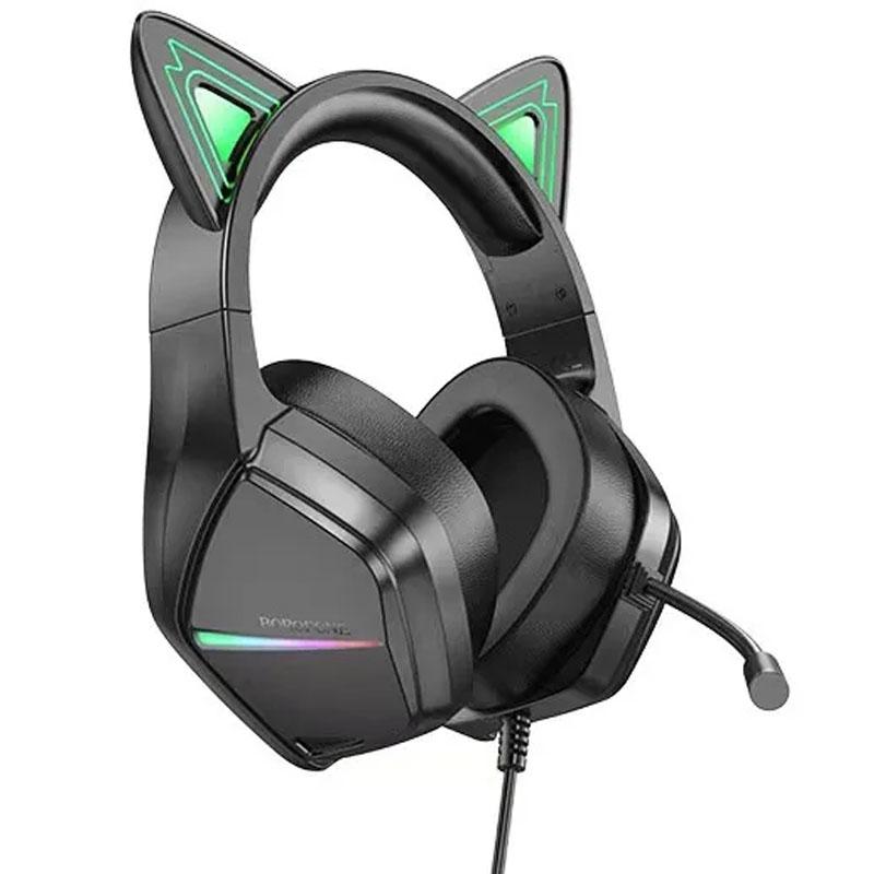 Уцінка Накладні навушники Borofone BO106 Cute cat (USB+3.5mm/2m)