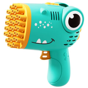 Уцінка Пістолет для мильних бульбашок Dinosaur Bubble Gun з насадкою на 40 отворів 50ml