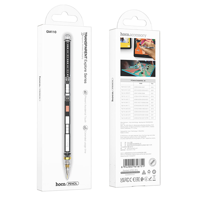 Уцінка Стілус Hoco GM110 Transparent Explore active pad dedicated for iPad - Зображення 5