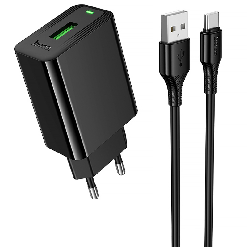Уцінка МЗП Hoco CS92A Leader QC3.0 18W (1USB-A) + кабель USB to Type-C