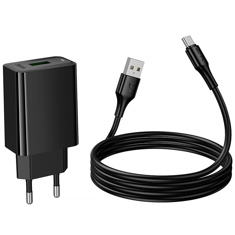 Уцінка МЗП Hoco CS92A Leader QC3.0 18W (1USB-A) + кабель USB to Type-C - Зображення 6