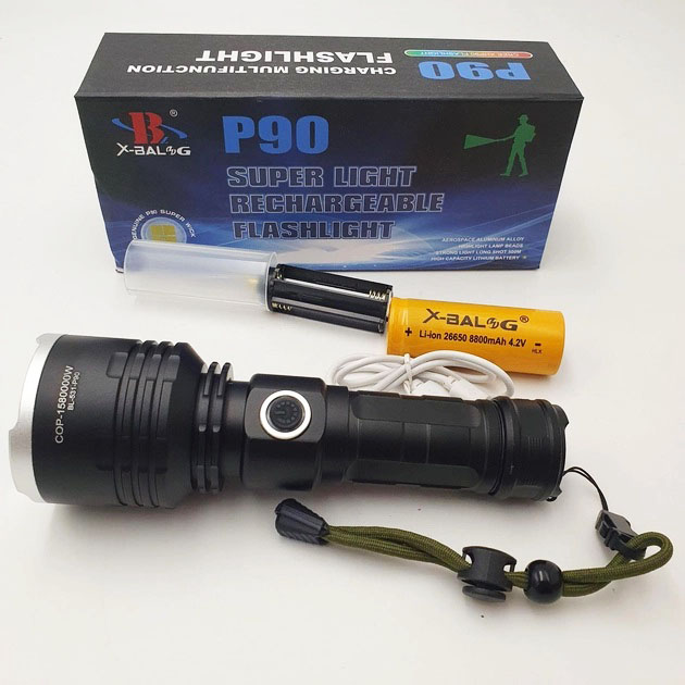 Ліхтар поліцейський X-Balog BL-531-P90 з Power Bank 8800 мА·год USB/microUSB/3хААА R3 - Зображення 3