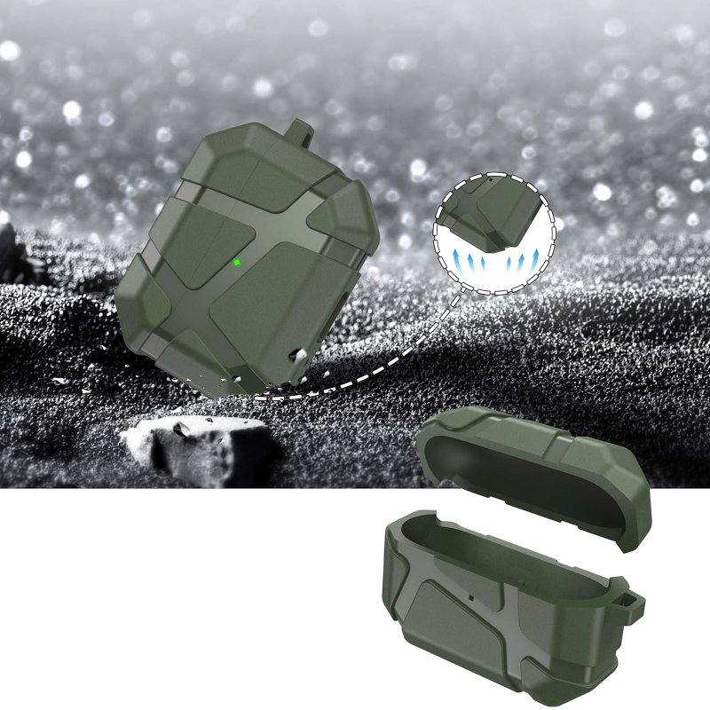 Ударостійкий футляр Titan Armor для навушників Airpods Pro 2 / Pro - Зображення 2