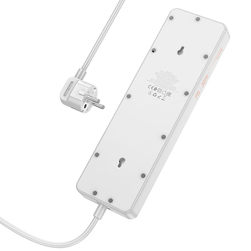 Подовжувач Hoco AC14A Rico PD30W (3USB-A/1C/5xSocket) (1.5m) - Зображення 2