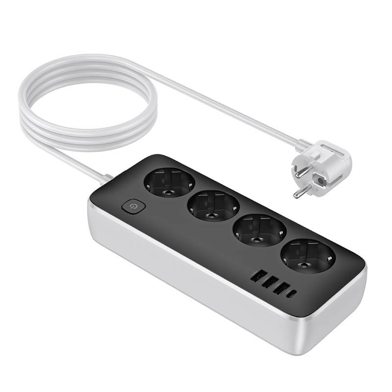 Подовжувач Hoco AC21 Sunlight 4-bit (1C/3A/4xSocket) (1.5m) - Зображення 4
