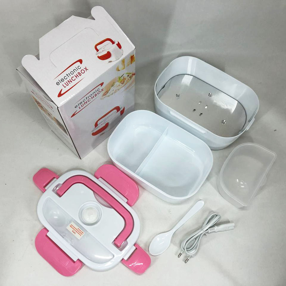 Електричний ланч-бокс Lunch Heater 220 V Pro з підігрівом рожевого кольору - Зображення 2