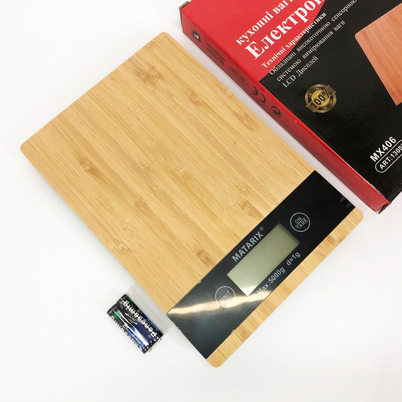 Весы кухонные MATARIX MX-406 5кг Wood, Кухонные весы для приготовления блюд, Весы для домашней кухни - Зображення 2