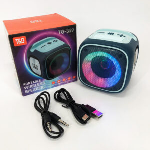 Портативна Bluetooth колонка TG359 7 Вт синє RGB-підсвічування