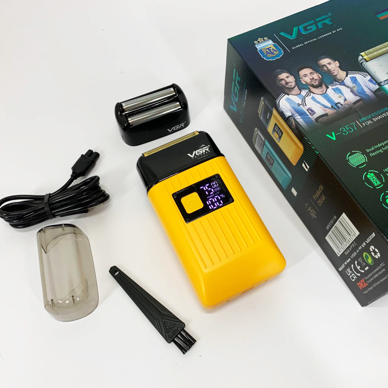 Електробритва портативна VGR V-357 для чоловіка Yellow - Зображення 6