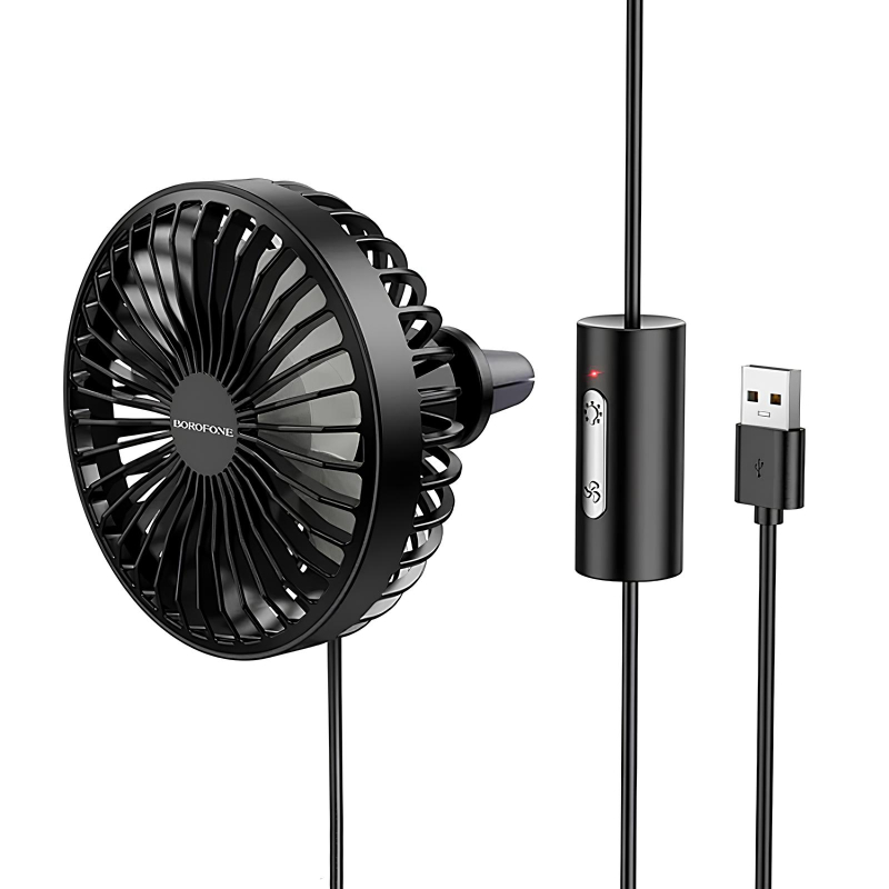 Вентилятор автомобільний Borofone DBF11 three speed (USB-A) - Зображення 2