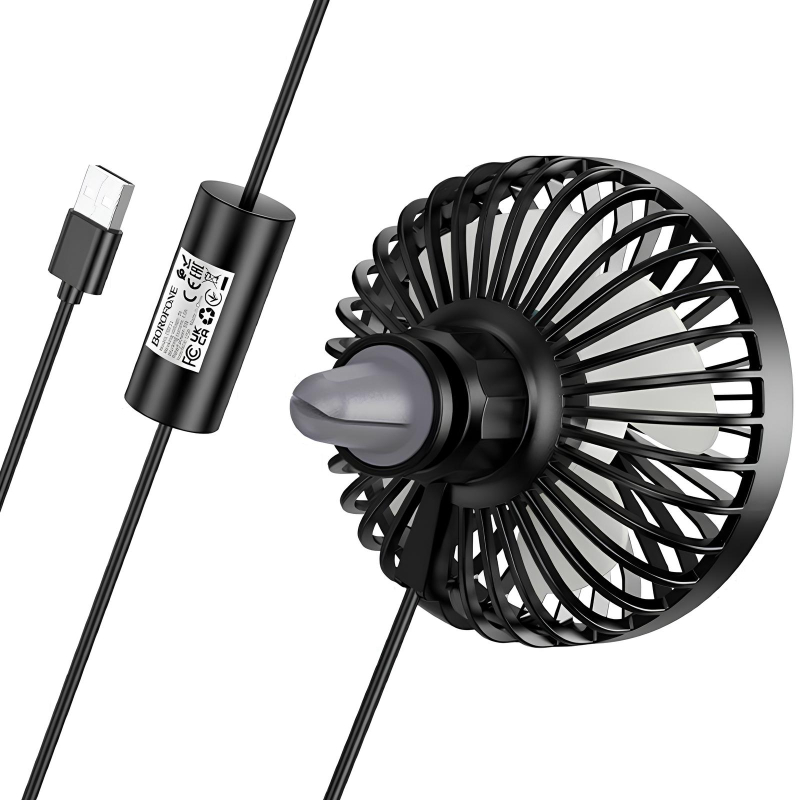 Вентилятор автомобільний Borofone DBF11 three speed (USB-A) - Зображення 3