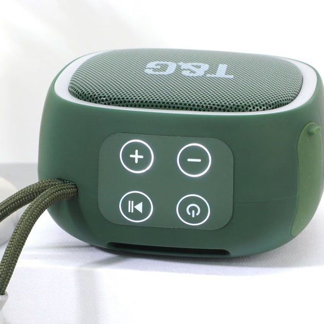 Портативна Bluetooth-колонка TG659 з ремінцем зеленого кольору - Зображення 2