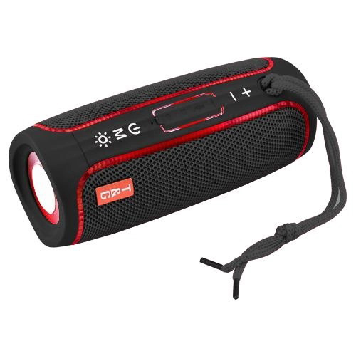 Портативна колонка Bluetooth TG288 з LED-підсвічуванням чорного кольору - Зображення 4