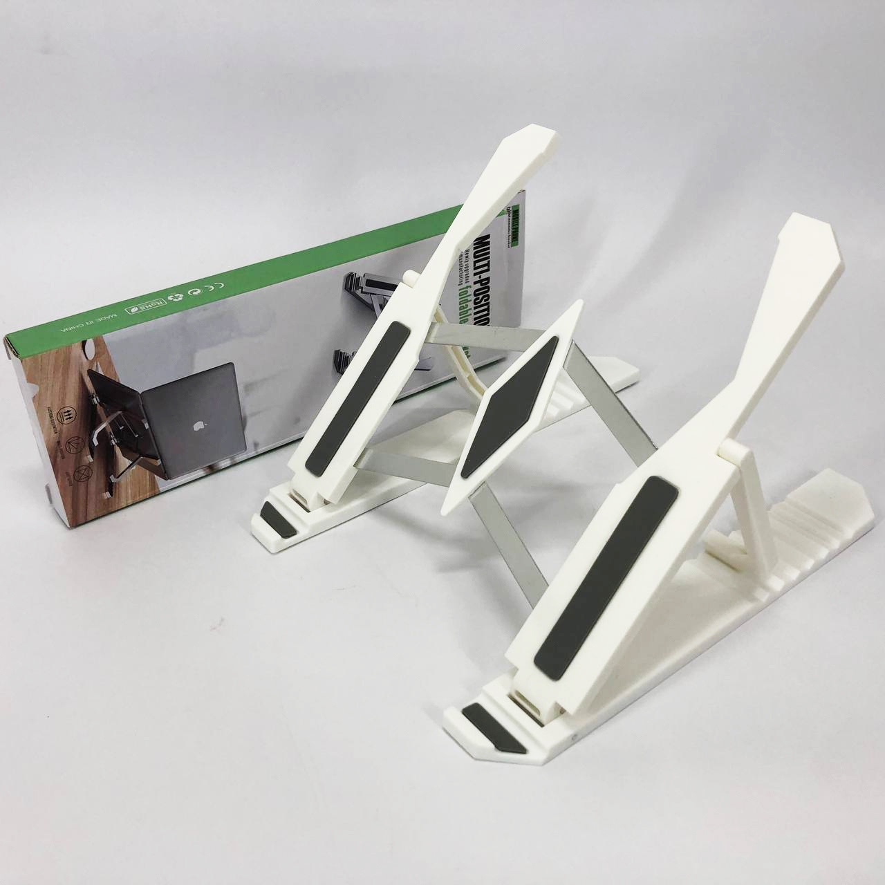 Підставка для ноутбука Multi-Position foldable bracket JC-25 8×22 см білого кольору - Зображення 5