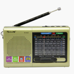 Портативне радіо MP3 USB Golon RX-6622 золотого кольору