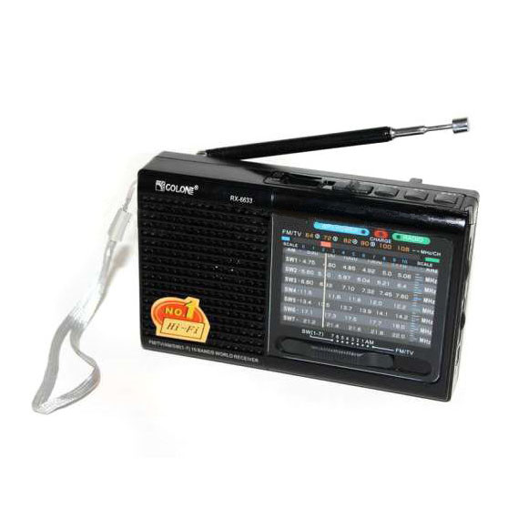 Портативне радіо MP3 USB Golon RX-6622 чорного кольору