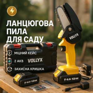 Міні пила акумуляторна 4 дюйма з двома батареями в кейсі