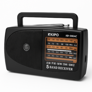 Радіоприймач KIPO KB-308AC 5-хвильовий FM для діапазону ФМ