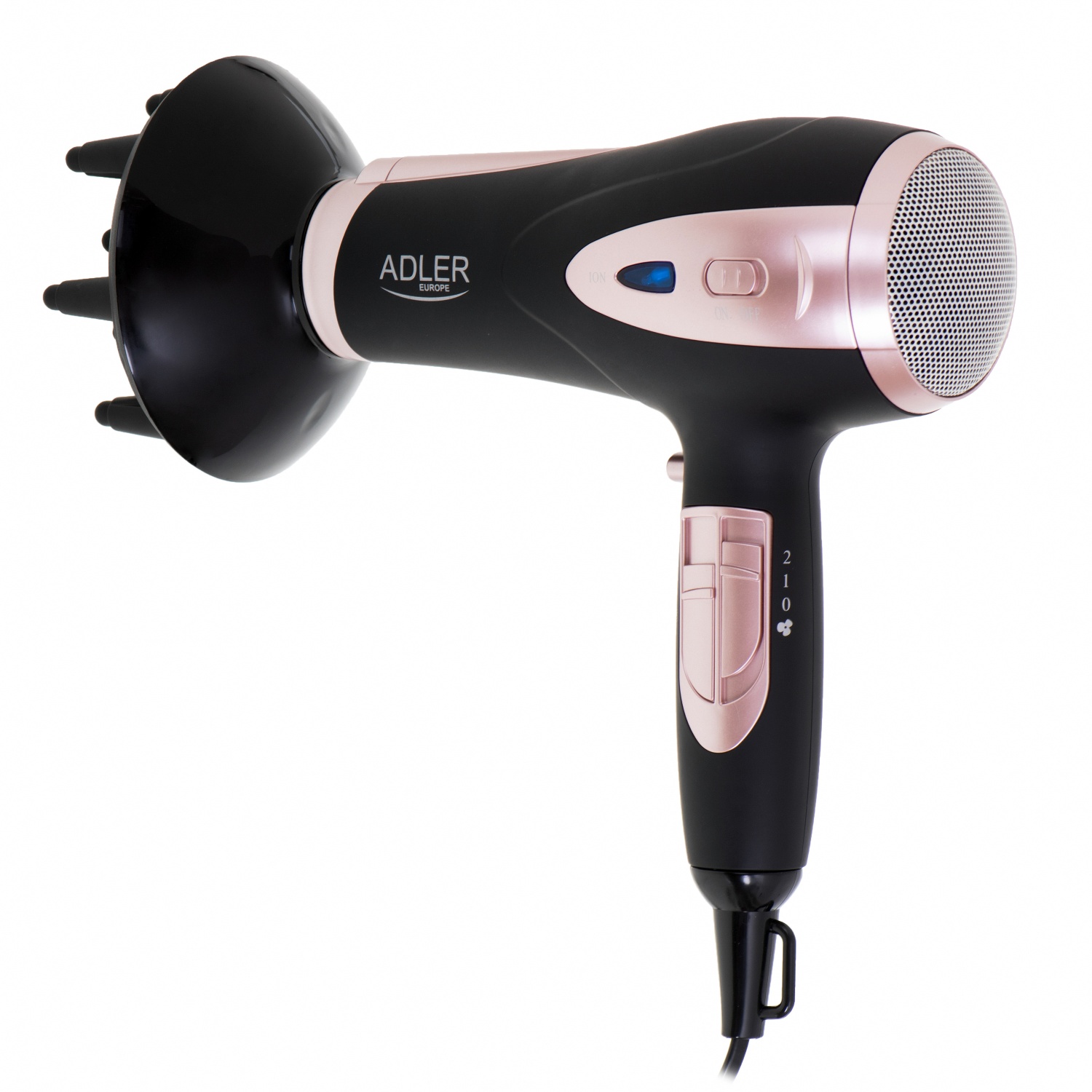 Фен для волосся з іонізацією Adler AD 2248 Black 2200Вт