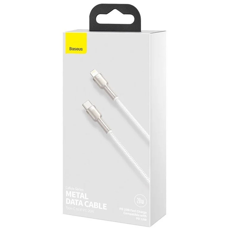 Дата кабель Baseus Cafule Metal Type-C to Lightning PD20W (2m) (CATLJK-B) - Зображення 3