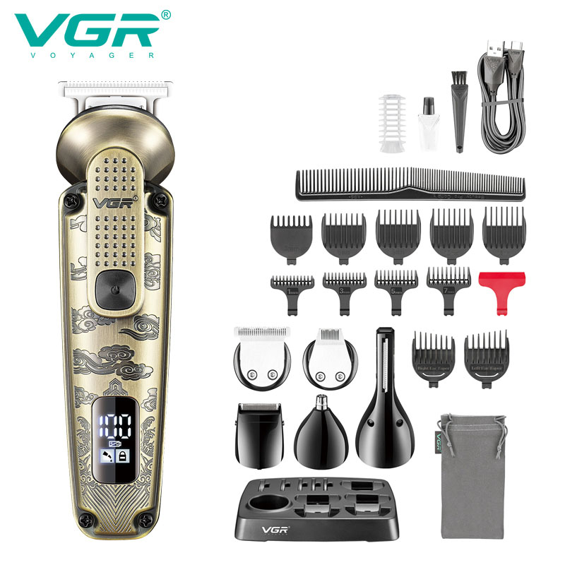 Набір для стрижки VGR 6в1 V-095 з 16 насадками