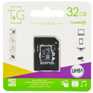 Карта пам'яті T&G (UHS-1) microSDHC Class 10 - 32GB (з адаптером)