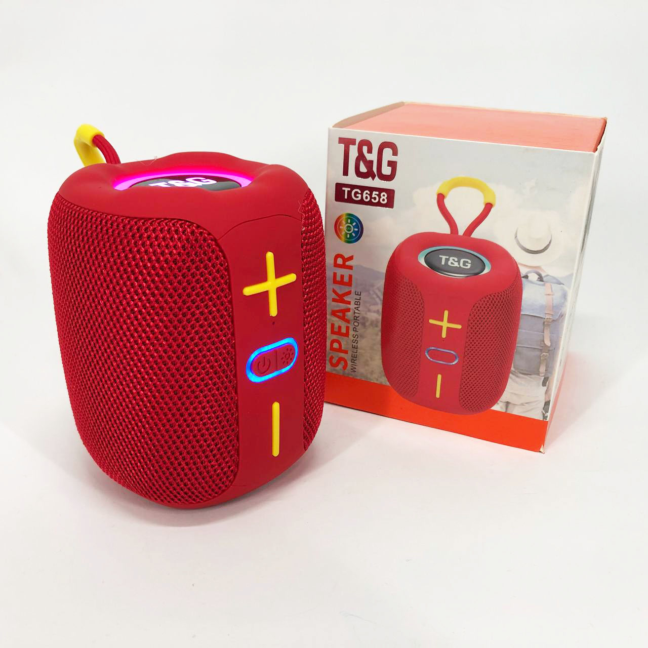 Портативна Bluetooth колонка TG658 8 Вт з червоним RGB-підсвічуванням - Зображення 5