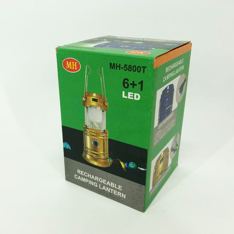 Туристический фонарь-лампа на солнечной батарее с павербанком CAMPING MH-5800T (6+1 LED) Black - Зображення 13