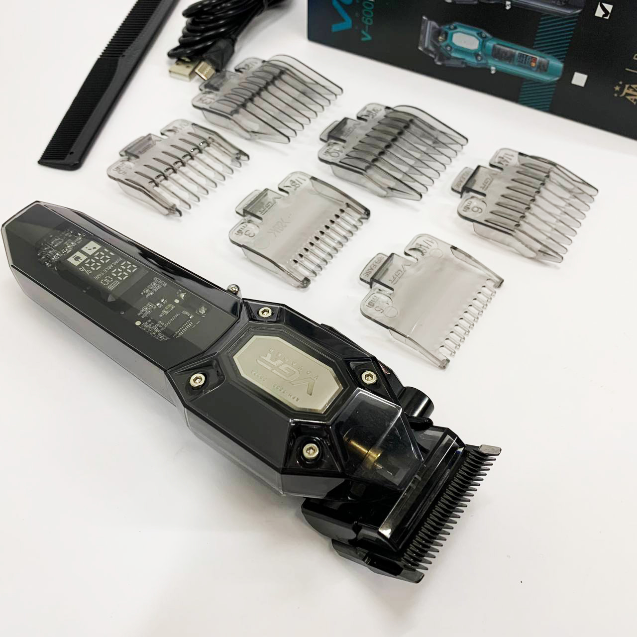 Акумуляторна машинка для стрижки VGR V-600 чорного кольору - Зображення 4