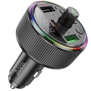 Автомобільний зарядний пристрій FM модулятор Hoco E82 Guerrero PD30W+QC3.0 (2USB-A/1C)