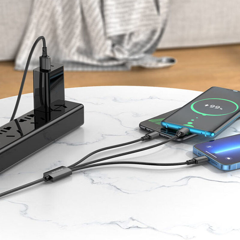 Дата кабель Borofone BX72 USB to 3in1 (1m) - Зображення 3