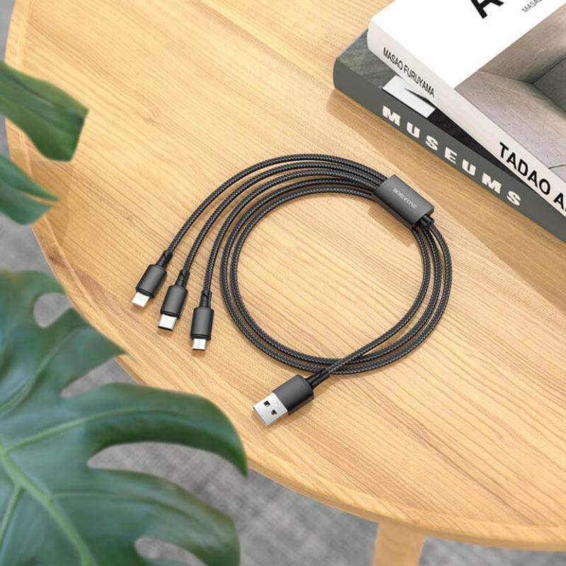 Дата кабель Borofone BX72 USB to 3in1 (1m) - Зображення 4