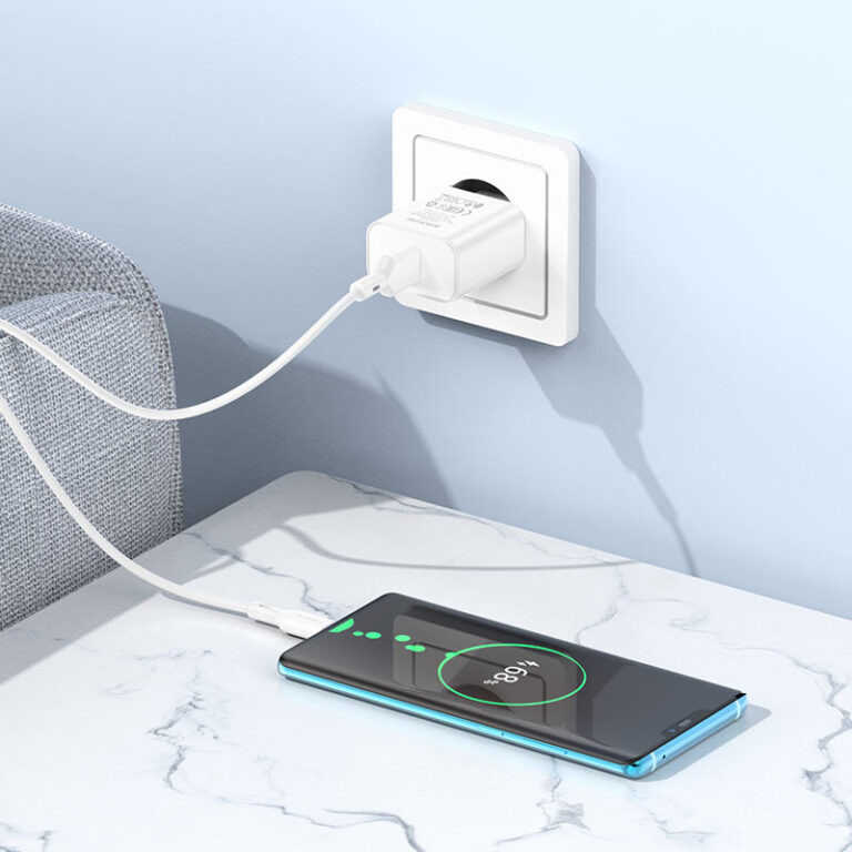 Мережевий зарядний пристрій Borofone BA72A Spring QC3.0 (1USB-A) + кабель USB to Type-C - Зображення 3