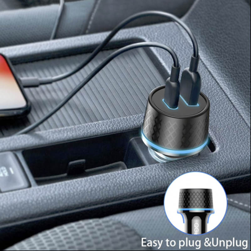 Автомобільний зарядний пристрій Borofone BZ21 Brilliant 48W PD30W+QC3.0 (1Type-C/1USB) - Зображення 2