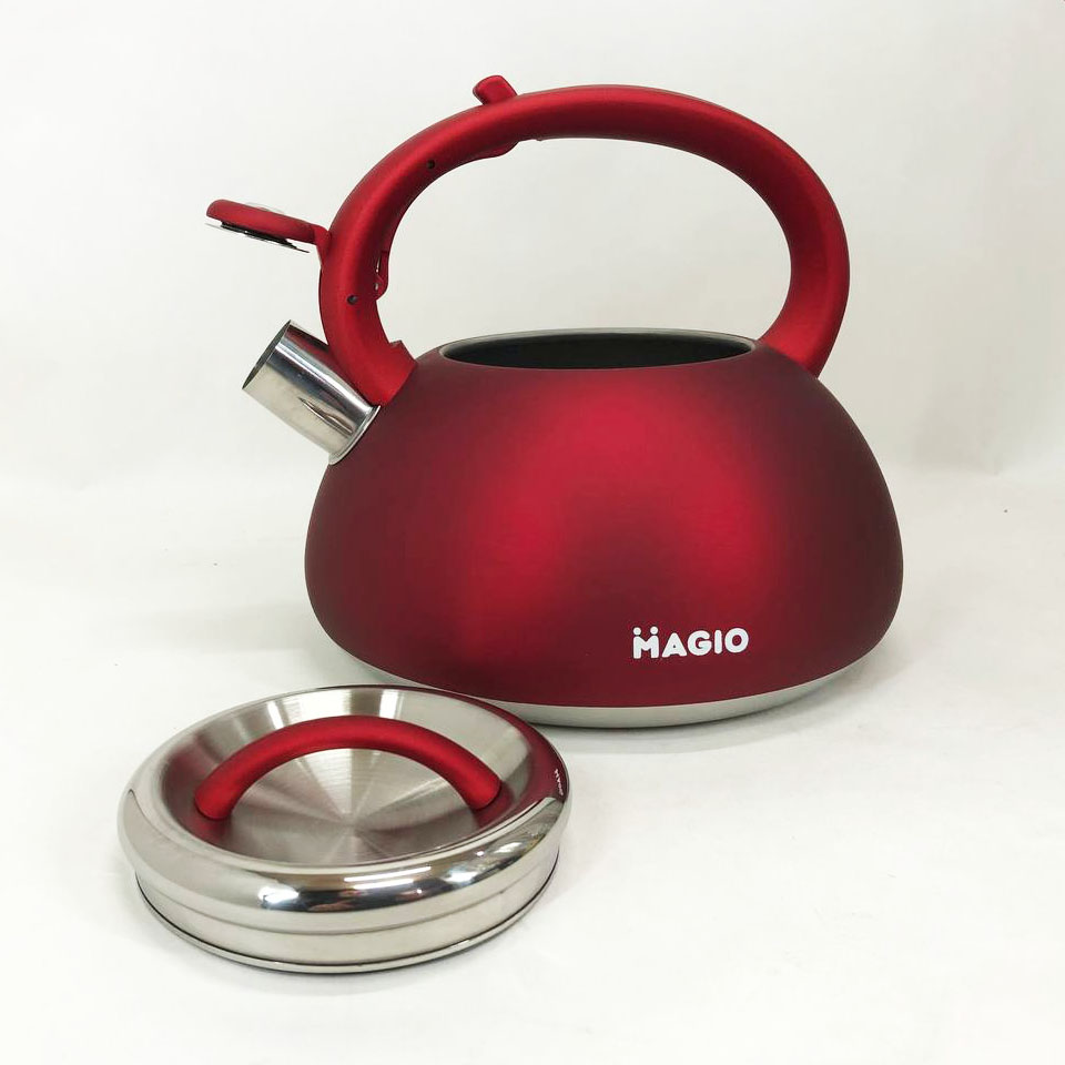 Чайник Magio MG-1193 3 л зі свистком, маленький чайник для газової плити, металевий чайник - Зображення 2