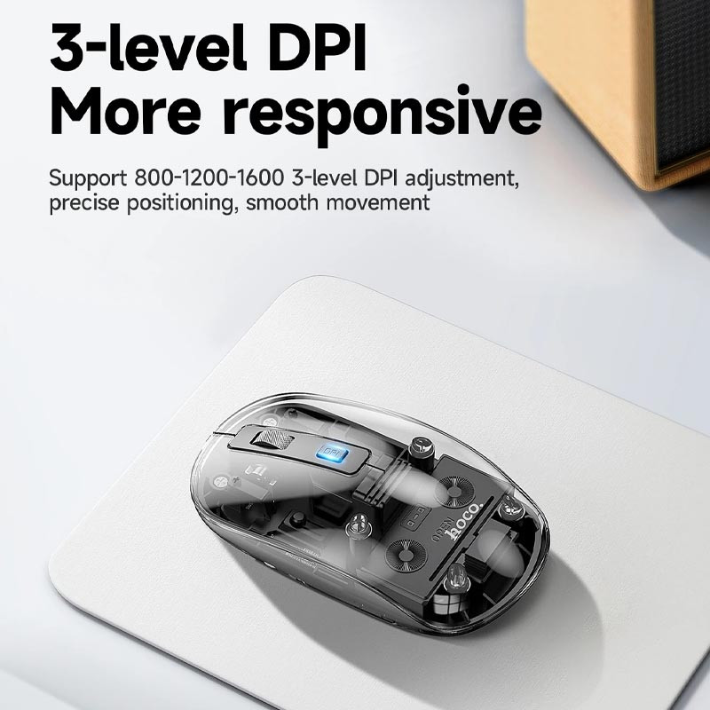 Миша бездротова Hoco GM29 Mysterios Bluetooth + 2.4G - Зображення 3